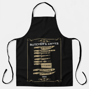 Tablier Bouchers de cuisine vintages Couteaux