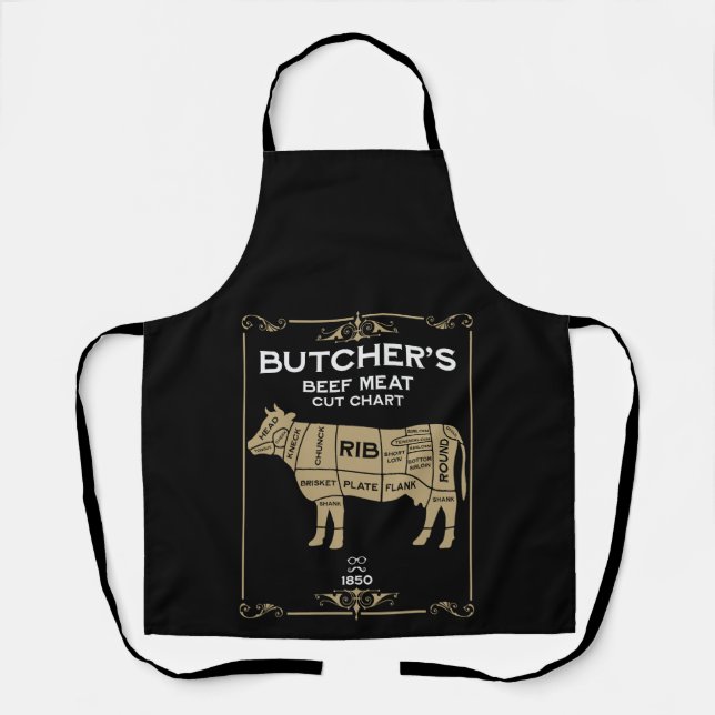 Tablier Bouchers viande coupée (Recto)
