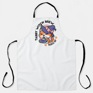 Tablier Bouillon de sorcière tigrée – Joli design de chat