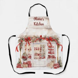 Tablier Boulangerie au ruban rouge