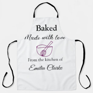Tablier Boulangerie cuite avec amour ajoutez nom texture l