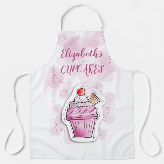 Tablier Boulangerie Cupcake Moderne (Recto)
