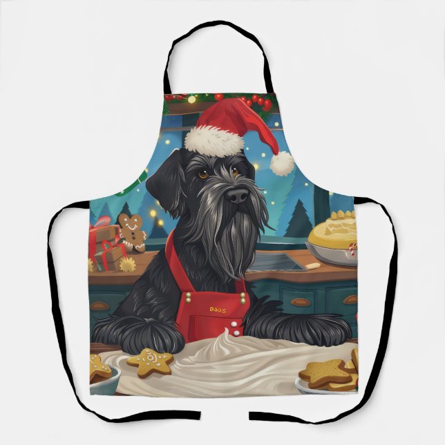 Tablier Boulangerie de Noël du Schnauzer géant : Noël fest (Recto)
