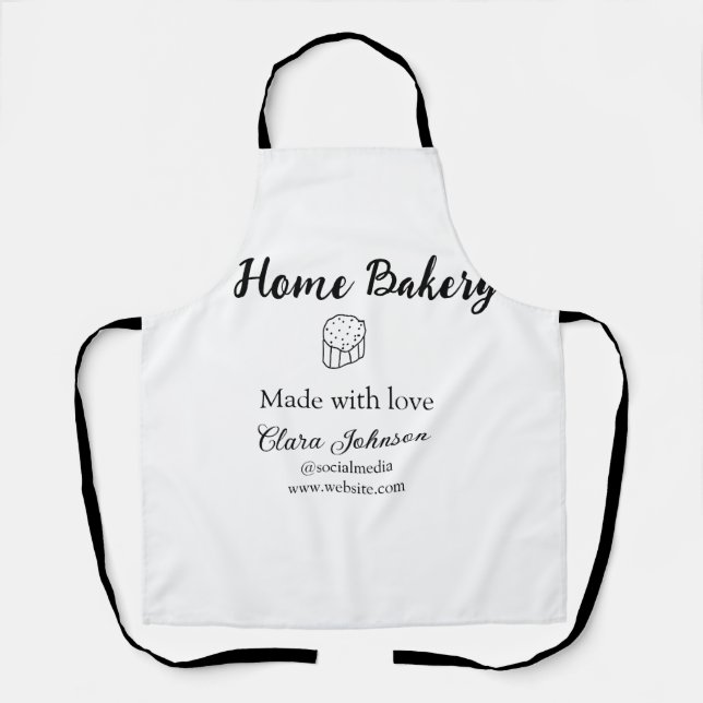 Tablier boulangerie maison ajouter votre nom de texte pers (Recto)