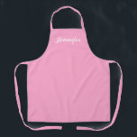 Tablier Boulangerie Pastel Rose Cuisine personnalisée<br><div class="desc">Montrez votre style tout en cuisine avec ce Pastel Pink Bakery Cuisine personnalisée Apron. Le nom est conçu dans un élégant script blanc centré sur l'avant du tablier rose clair solide. Idéal pour protéger les vêtements contre les taches et les déversements pendant la cuisine. Disponible en différentes couleurs. Cliquez sur...</div>