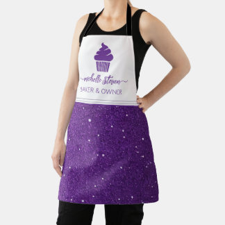 Tablier Boulangerie pourpre Cupcake sur mesure Apron