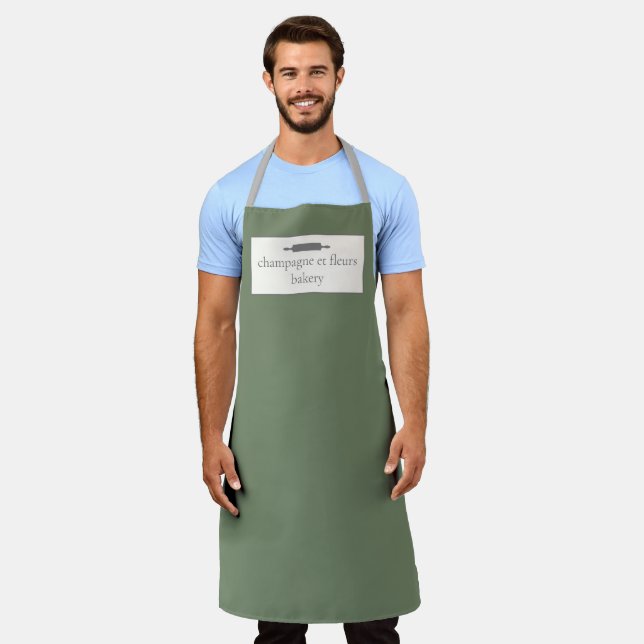 Tablier Boulangerie sur mesure Nom Olive Green Chef ou tab (Porté)