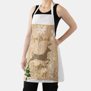 Tablier Boule de Noël personnalisée biche