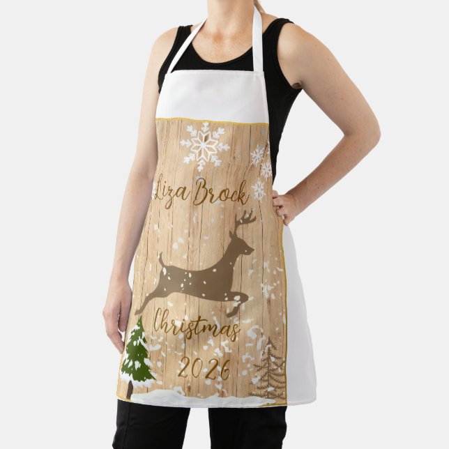 Tablier Boule de Noël personnalisée biche (Insitu)