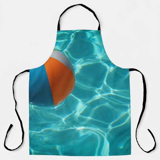 Tablier Boule de plage blanche et multicolore (Recto)