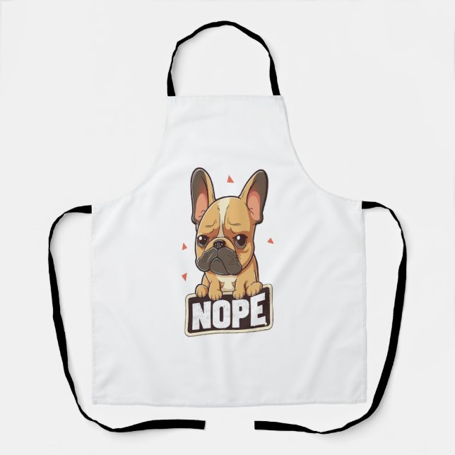 Tablier Boule Dogue Français Non (Recto)
