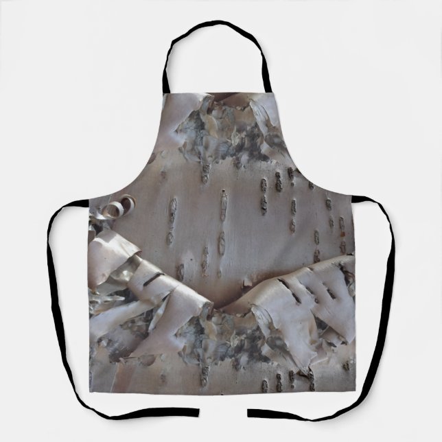 Tablier Bouleau courbe écorce rustique (Recto)