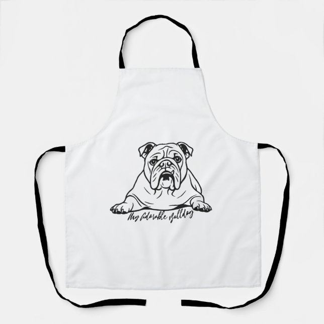 Tablier Bouledogue adorable (Recto)
