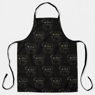 Tablier Bouledogue Anglais Noir 