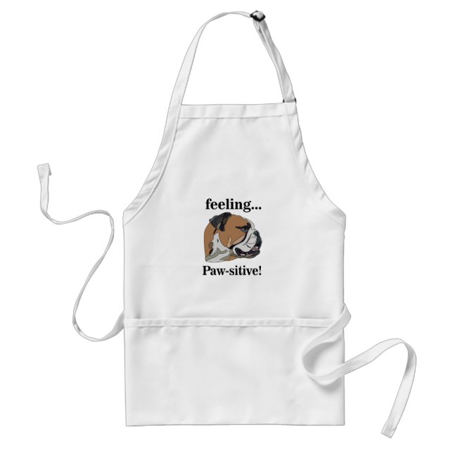 Tablier Bouledogue anglais Sentiment Pattesitif Amoureux d (Devant)