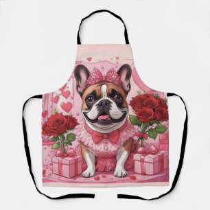 Tablier Bouledogue français amoureux