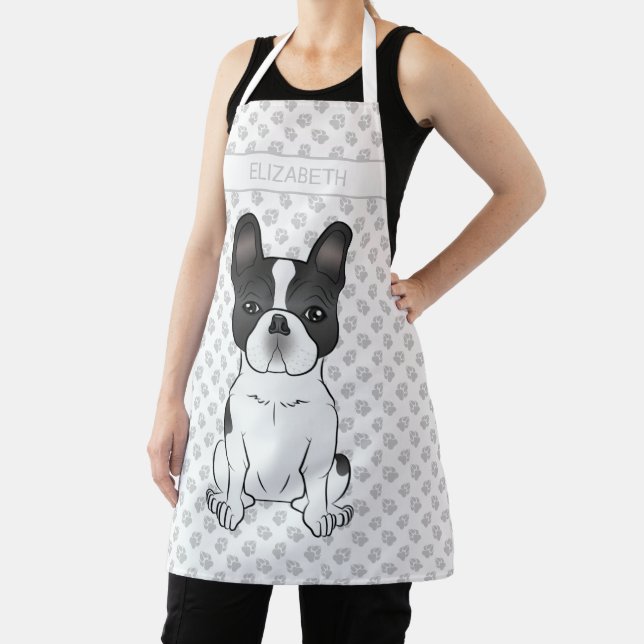 Tablier Bouledogue Français Black Piebald / Chien Bouledog (Insitu)