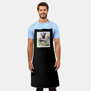 Tablier Bouledogue français cuisinier fête des pères Boul