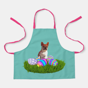 Tablier Bouledogue français Joyeuses Pâques Bouledogue fra