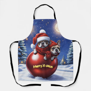 Tablier Bouledogue français Noël French Bulldog
