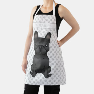 Tablier Bouledogue français noir / Frenchie Chien de dessi