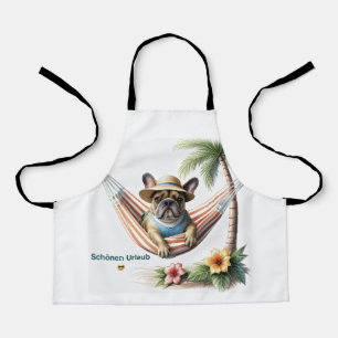 Tablier Bouledogue français Palme Plage Bouledogue françai