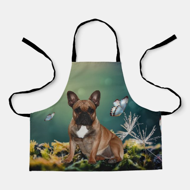 Tablier Bouledogue français papillon Bouledogue Français (Recto)