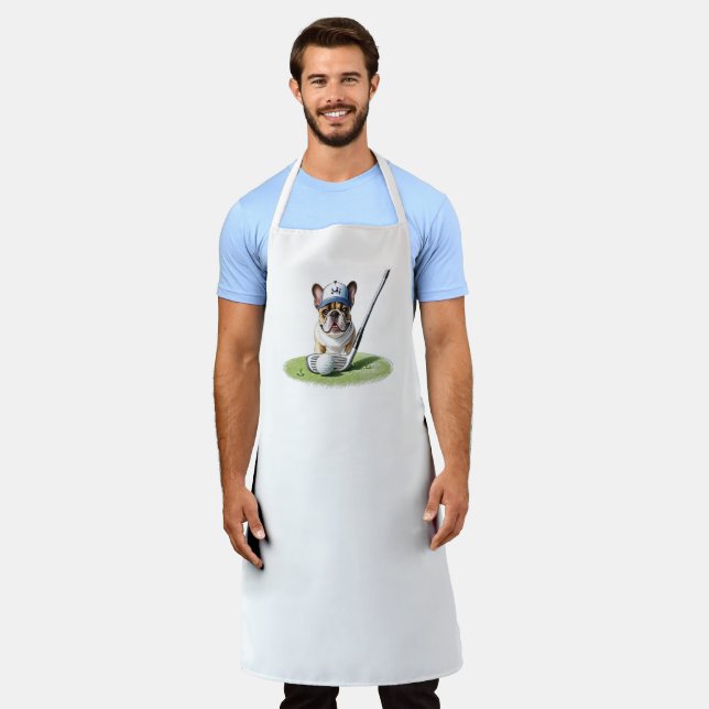 Tablier Bouledogue français sur un terrain de golf en vaca (Porté)
