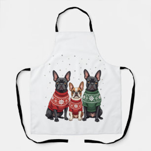 Tablier Bouledogues français de Noël Xmas Frenchie Chien 2