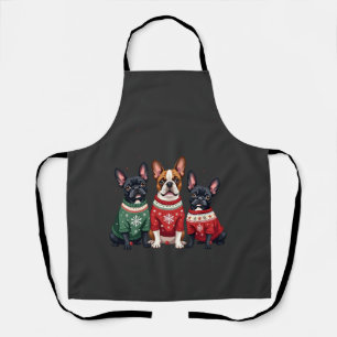 Tablier Bouledogues français de Noël Xmas Frenchie Chien 4