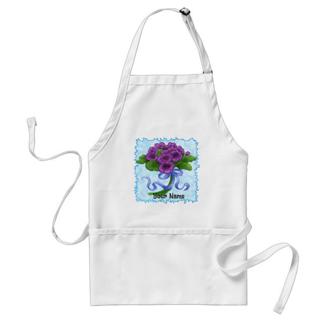 Tablier Bouquet de fleurs de violettes (Devant)