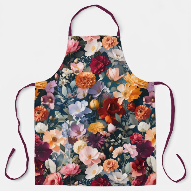 Tablier Bouquet de jardin luxuriant — superposition de cou (Recto)