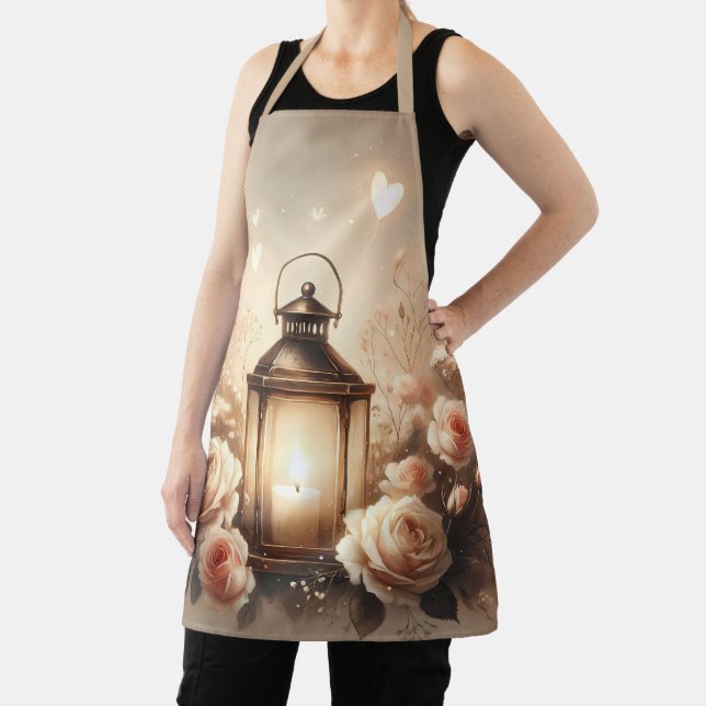 Tablier Bouquet de lanterne rose lumineuse (Insitu)
