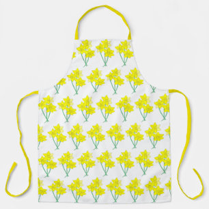Tablier Bouquet floral à la jonquille jaune