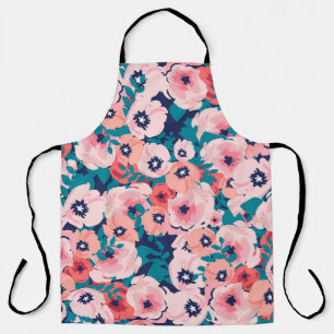 Tablier Bouquet floral aquarelle : pivoines Vintages.