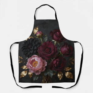 Tablier Bouquet floral sombre et d'humeur