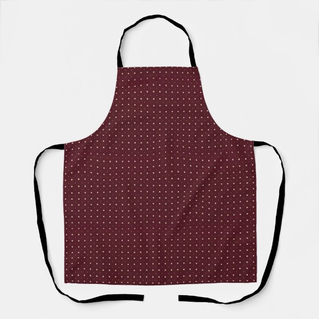 Tablier Bourgogne à pois (Recto)