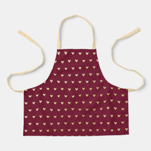 Tablier Bourgogne avec coeur jaune Enfants
