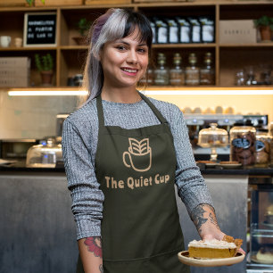 Tablier Boutique de café moderne l Logo professionnel Sage