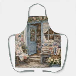 Tablier Boutique de Courtepoint Cottagecore Français Aquar
