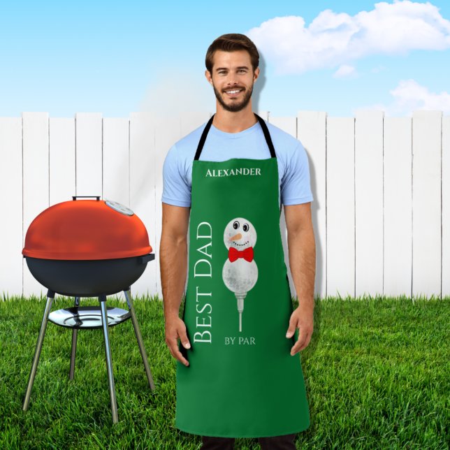 Tablier Boutons de bisons noirs noirs de Snowman personnal (Créateur téléchargé)