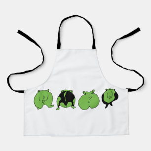 Tablier Boutons de hamster vert