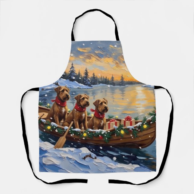 Tablier Bouvier des Flandres Bateau de Noël Vacances (Recto)