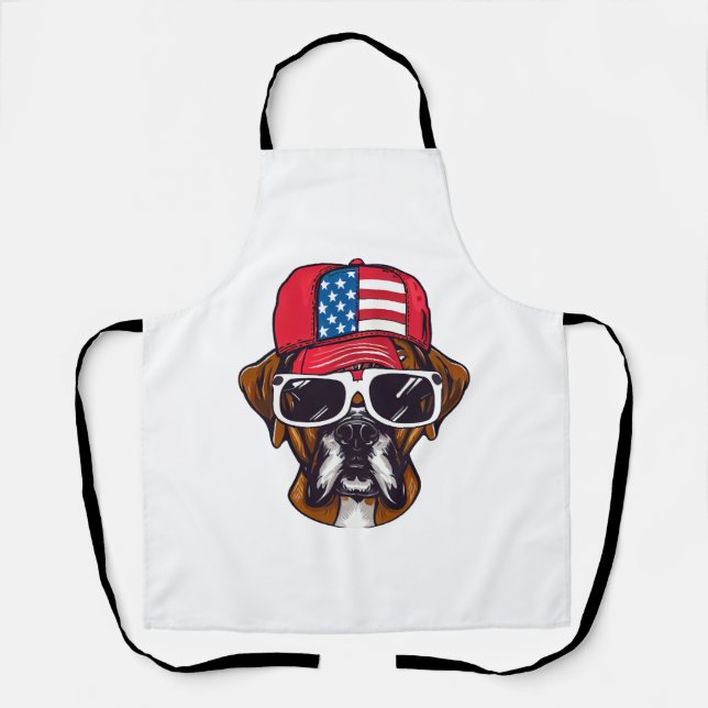 Tablier Boxer Dog USA (Recto)