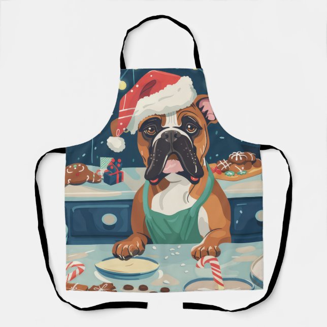 Tablier Boxer Vacances de Noël : un Noël Festueux (Recto)