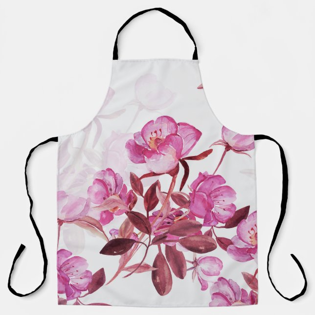 Tablier Branche de floraison motif transparente des hanche (Recto)