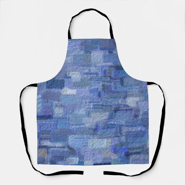 Tablier Brick Abstrait Winter Blues (Recto)