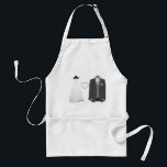 Tablier Bride & Groom Wedding Apron<br><div class="desc">This Bride & Groom bridal fashion design was created for the modern wedding. It has sleek designer accents and a contemporary style.</div>