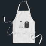 Tablier Bride & Groom Wedding Apron<br><div class="desc">This Bride & Groom bridal fashion design was created for the modern wedding. It has sleek designer accents and a contemporary style.</div>
