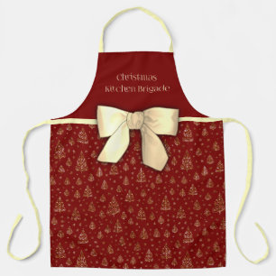 Tablier brigade de cuisine de noël petit sapin
